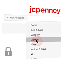 Screenshot of concept for jcpenney.com header design