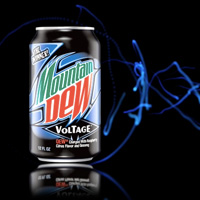 Soda can of Mountain Dew Voltage