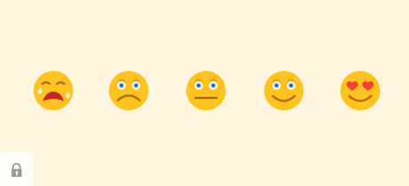 Emojis ranging from crying face to heart eyed face.